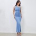 European and American elegant and sexy design dress with buttocks and long skirt women European and American elegant and sexy design dress with buttocks and long skirt women