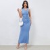 European and American elegant and sexy design dress with buttocks and long skirt women European and American elegant and sexy design dress with buttocks and long skirt women