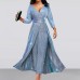 Fashionable Euro-american Dual-sided Sequined Long Gown Ins Strapless Sexy Jumpsuit For Banquets Parties