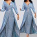 Fashionable Euro-american Dual-sided Sequined Long Gown Ins Strapless Sexy Jumpsuit For Banquets Parties