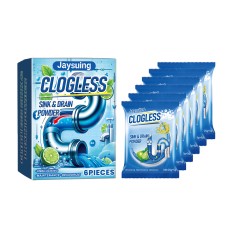 Drain Blockage Removal Powder, Kitchen Bathroom Floor Drain Pipe Cleaning Decontamination Desalting Odor