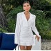 European and American high-end fashionable ruffle edge dress