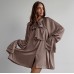 European and American design style lace up dress