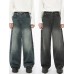 Men's Washed Wide Leg Jeans Men's Washed Wide Leg Jeans