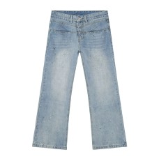 Splash Ink Washed Jeans with Pockets