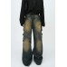 High Waist Jeans with Cargo Pockets