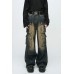 High Waist Jeans with Cargo Pockets