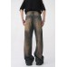 Raw Hem Straight Leg Jeans