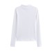 Half high neck elastic warm and slim fit base shirt for women's T-shirt top