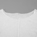European and American round neck simple and fashionable long sleeved top for women's clothing
