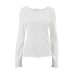 European and American round neck simple and fashionable long sleeved top for women's clothing