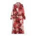 Fashion Belt Silk Texture Dress
