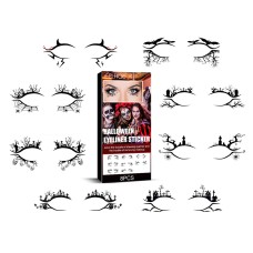 Halloween Eyeliner Patch, Scary Fashion Party Makeup Kit Bat Spider Decorative Eyeliner Eyeshadow Patch