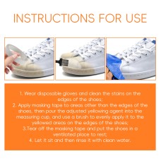 Little White Shoe Cleaner, Small White Shoes Sneakers Clean Upper Dirt Yellow Edge Brightening White Cleaning Lotion