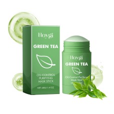 Green Tea Cleansing Mask Stick, Face Cleanser Close Mouth Soft And Smooth Skin Moisturizing Pores Solid Mask Stick