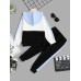 Children's Color Block Hoodie and Pants Set