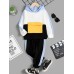 Children's Color Block Hoodie and Pants Set