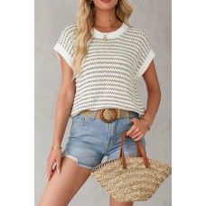 Round Neck Striped Sweater Vest