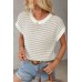 Round Neck Striped Sweater Vest