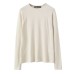 Three color minimalist long sleeved round neck T-shirt