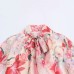 Floral print Midi dress with waistband for women