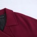 Collar long sleeved double breasted woolen coat jacket