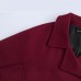 Collar long sleeved double breasted woolen coat jacket