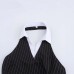 Summer fashion personalized design V-neck striped patchwork women's vest