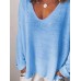 Full Size V-Neck Drop Shoulder Long Sleeve T-Shirt Plus Size