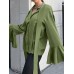 Button Down Flounce Sleeve Shirt