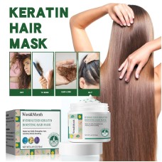 Keratin Hair Mask, Moisturize Repair Split Ends Dry And Frizzy Smooth Hair Care Mask