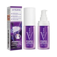 Jaysuing Purple Brightening White Toothpaste, Cleaning Stains Fresh Breath Brightening And Whitening Teeth Toothpaste