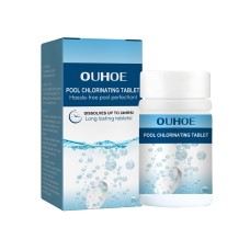 OUHOE Pool Chlorinated Tablet, Water Quality Cleaning, Odor Removal Instant Multi-Functional Effervescent Tablet