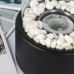 Desktop alcohol fireplace light indoor stainless steel small portable heating stove circular glass bar atmosphere light