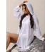 Button Down Hooded Cover-Up Button Down Hooded Cover-Up