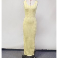 Openwork Sleeveless Maxi Dress