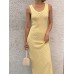 Openwork Sleeveless Maxi Dress