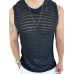 Men's Round Neck Hollow Out Sleeveless Knit Top