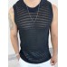 Men's Round Neck Hollow Out Sleeveless Knit Top