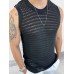 Men's Round Neck Hollow Out Sleeveless Knit Top