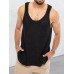 Men's Plus Size Scoop Neck Knit Tank