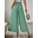Tied Slit Wide Leg Pants