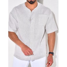 Men's Plus Size Chest Pocket Button Down Shirt