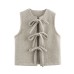 Bow shaped sleeveless vest top