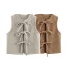 Bow shaped sleeveless vest top