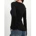 Ribbed V-Neck Long Sleeve Sweater