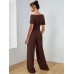 Round Neck Short Sleeve T-Shirt and Pants Set