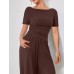 Round Neck Short Sleeve T-Shirt and Pants Set