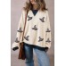 Sequin Hat Print Long Sleeve Sweatshirt