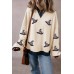 Sequin Hat Print Long Sleeve Sweatshirt
